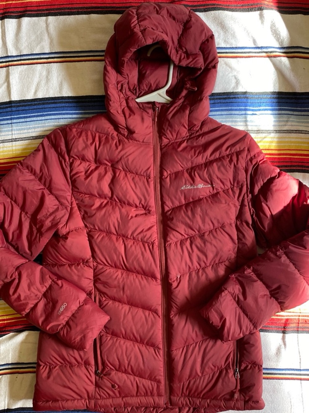 Eddie Bauer Women's Hooded Down Packable Puffer Jacket - Berry Red